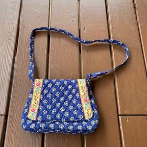 Vera Bradley blue cloth crossbody bag